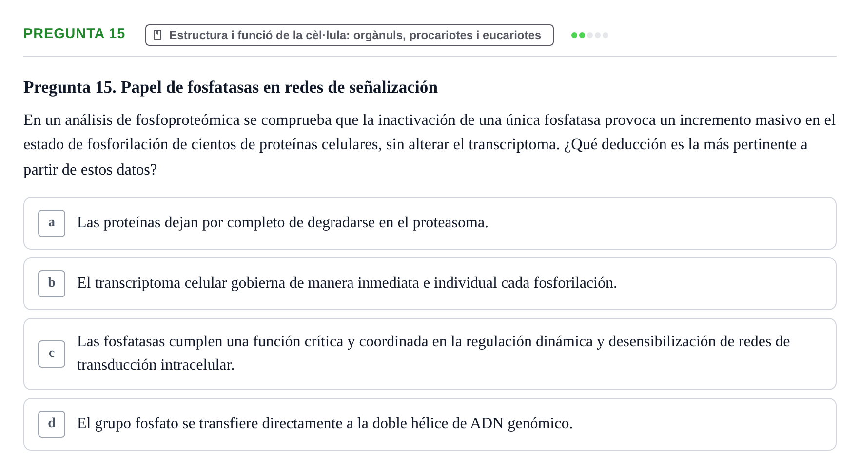 Enunciado: Pregunta 15