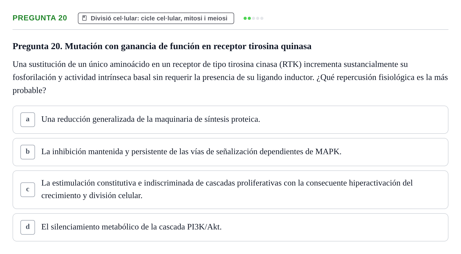 Enunciado: Pregunta 20