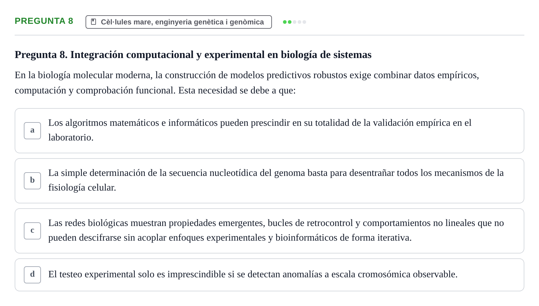 Enunciado: Pregunta 8