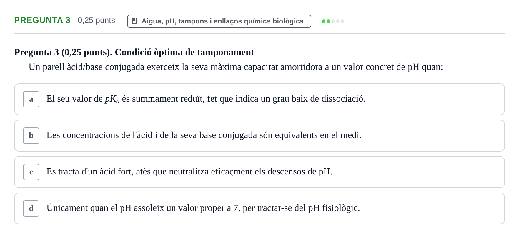 Enunciado: Pregunta 3 · Bioquímica y Metabolismo UDL 2025