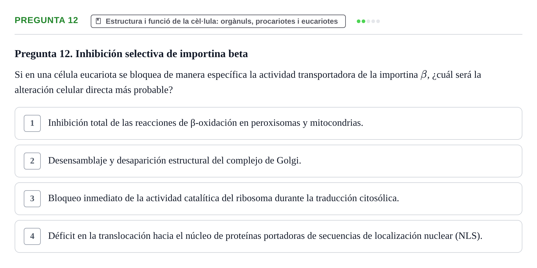 Enunciado: Pregunta 12