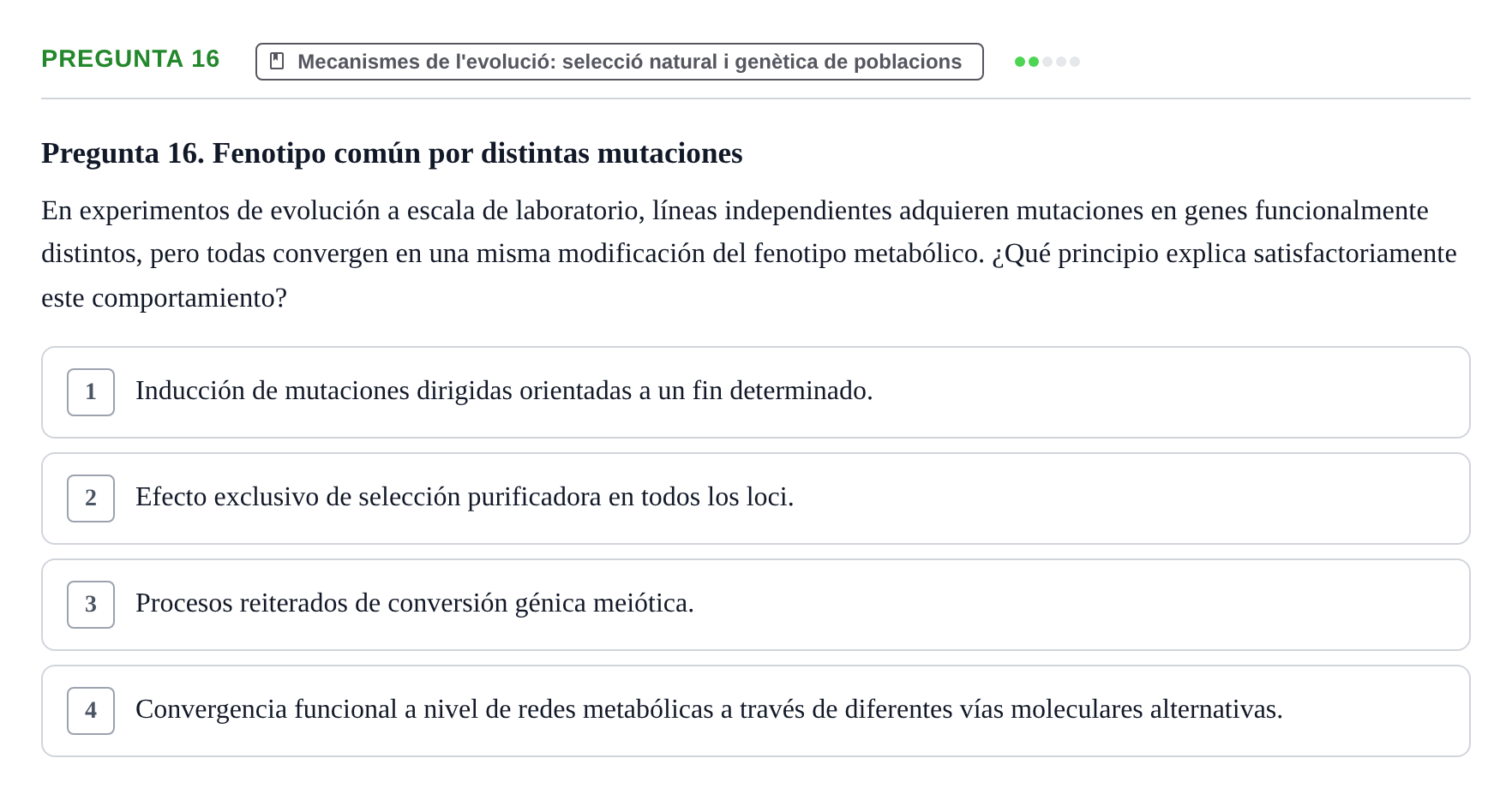 Enunciado: Pregunta 16