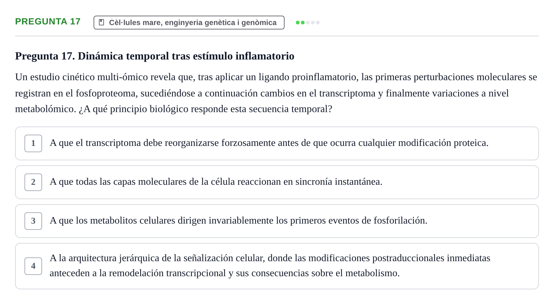 Enunciado: Pregunta 17