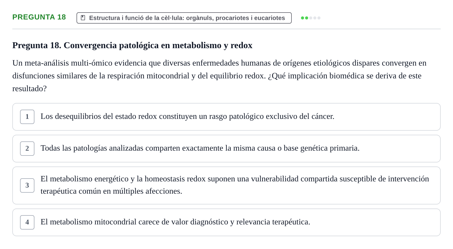 Enunciado: Pregunta 18