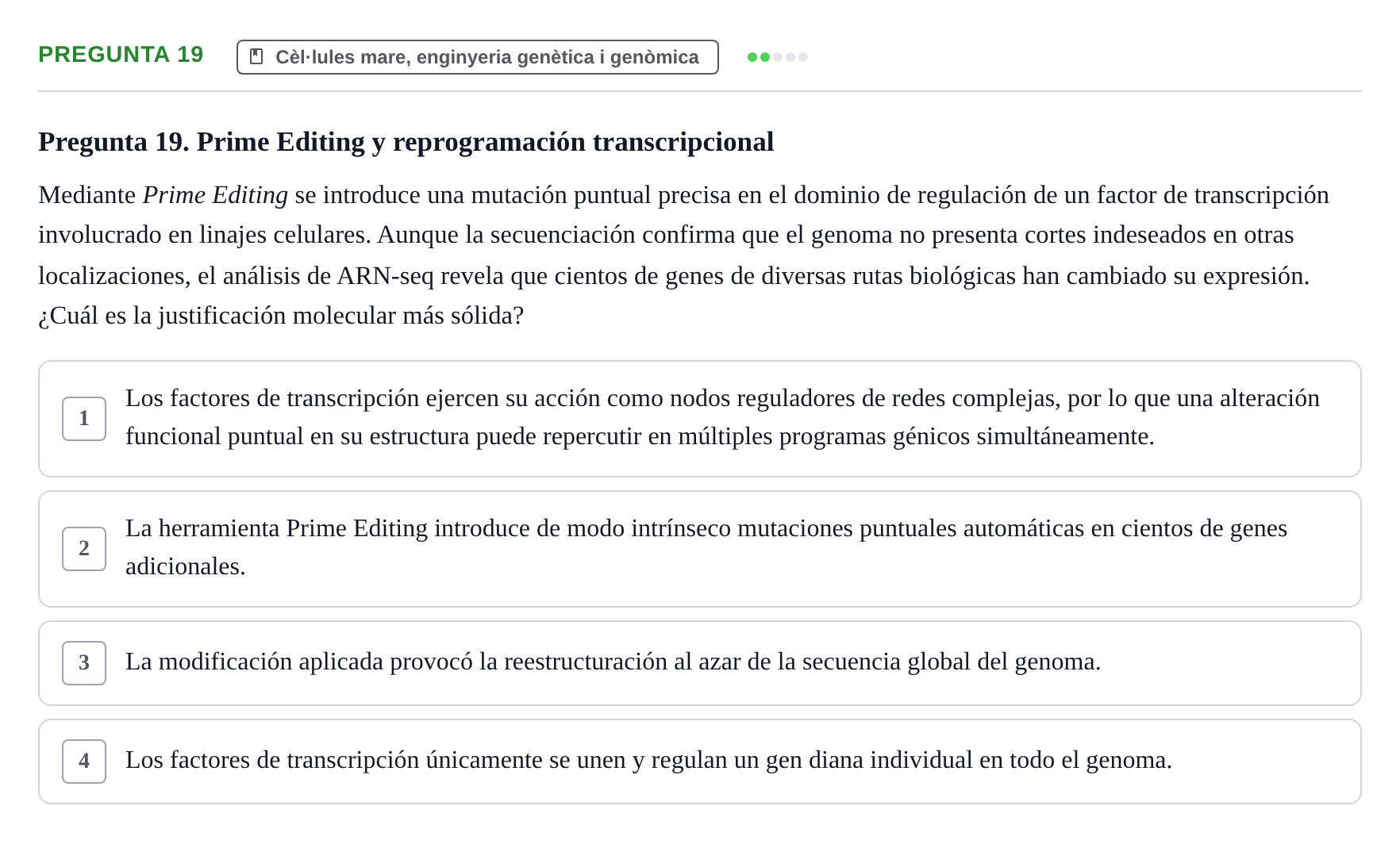 Enunciado: Pregunta 19