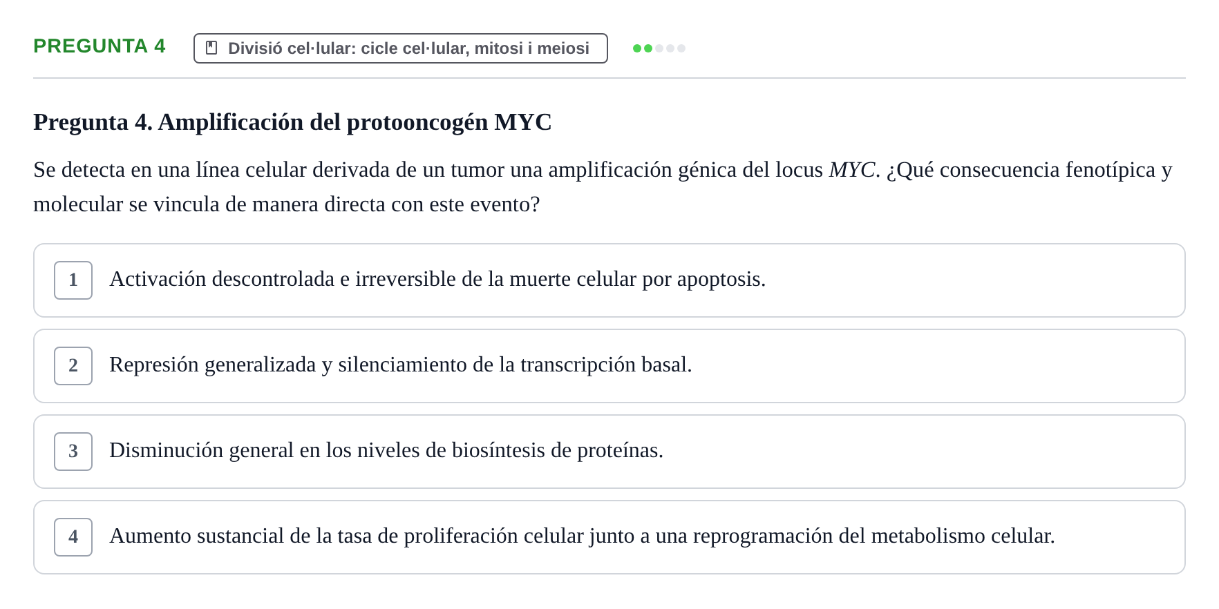 Enunciado: Pregunta 4