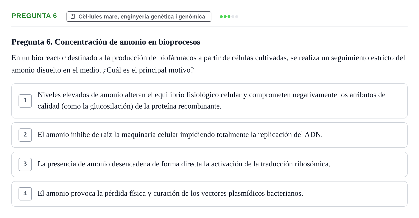 Enunciado: Pregunta 6