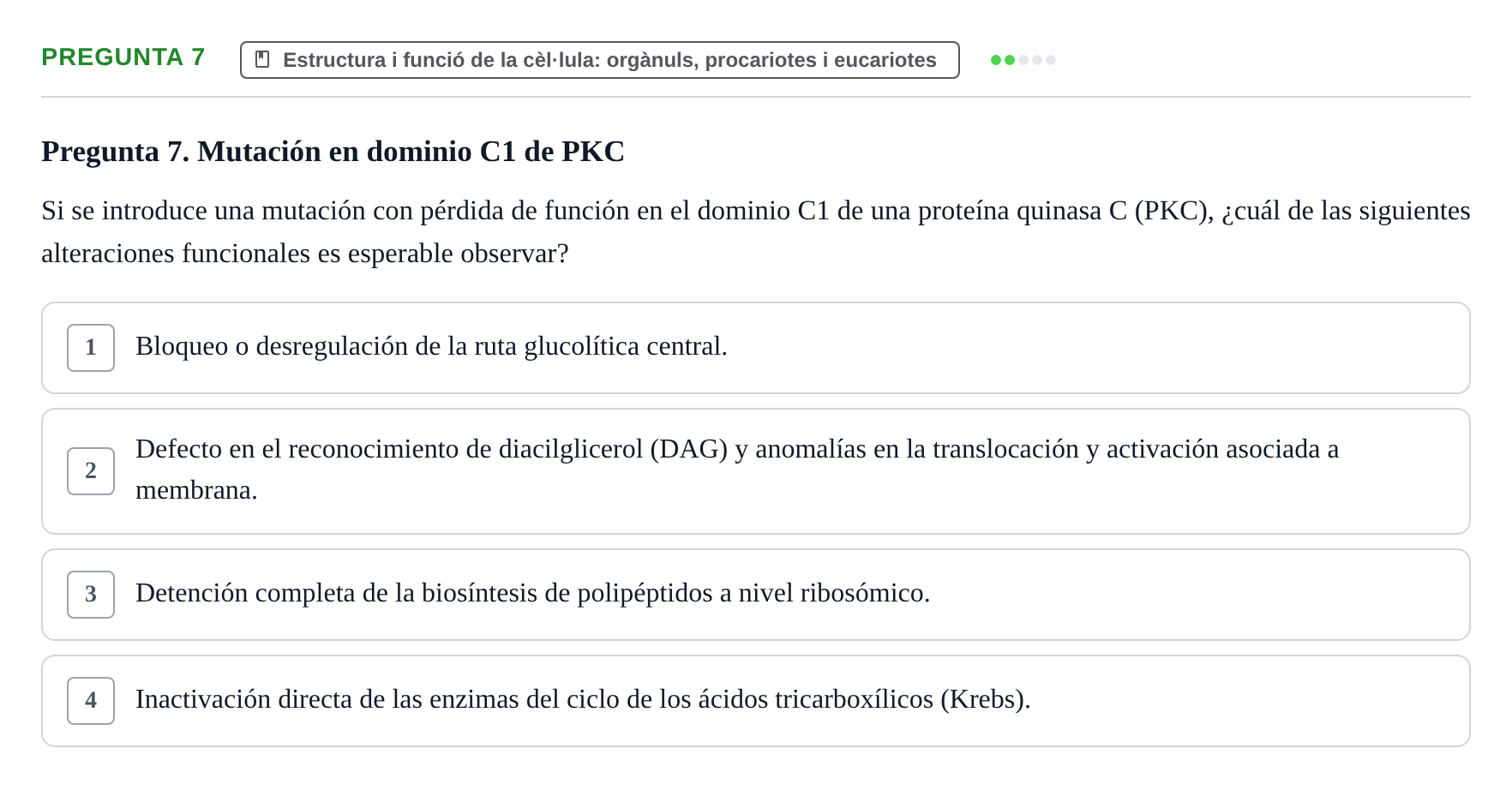 Enunciado: Pregunta 7