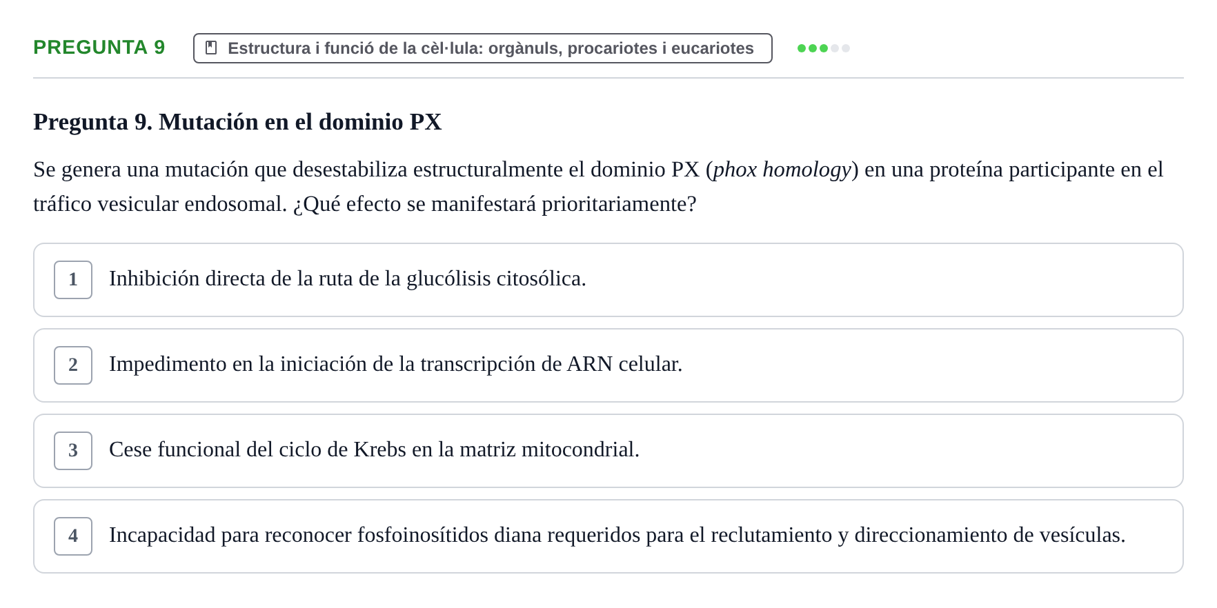 Enunciado: Pregunta 9