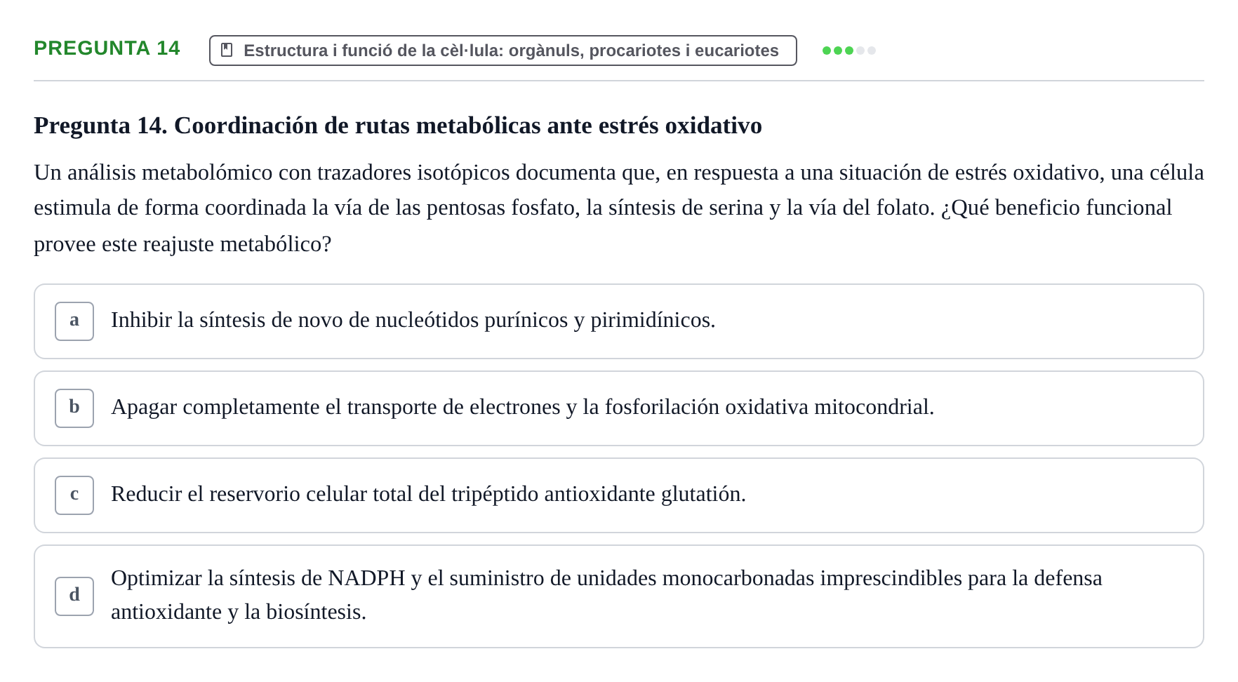 Enunciado: Pregunta 14