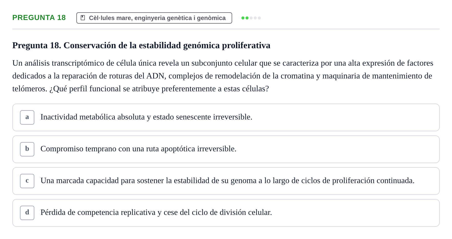 Enunciado: Pregunta 18