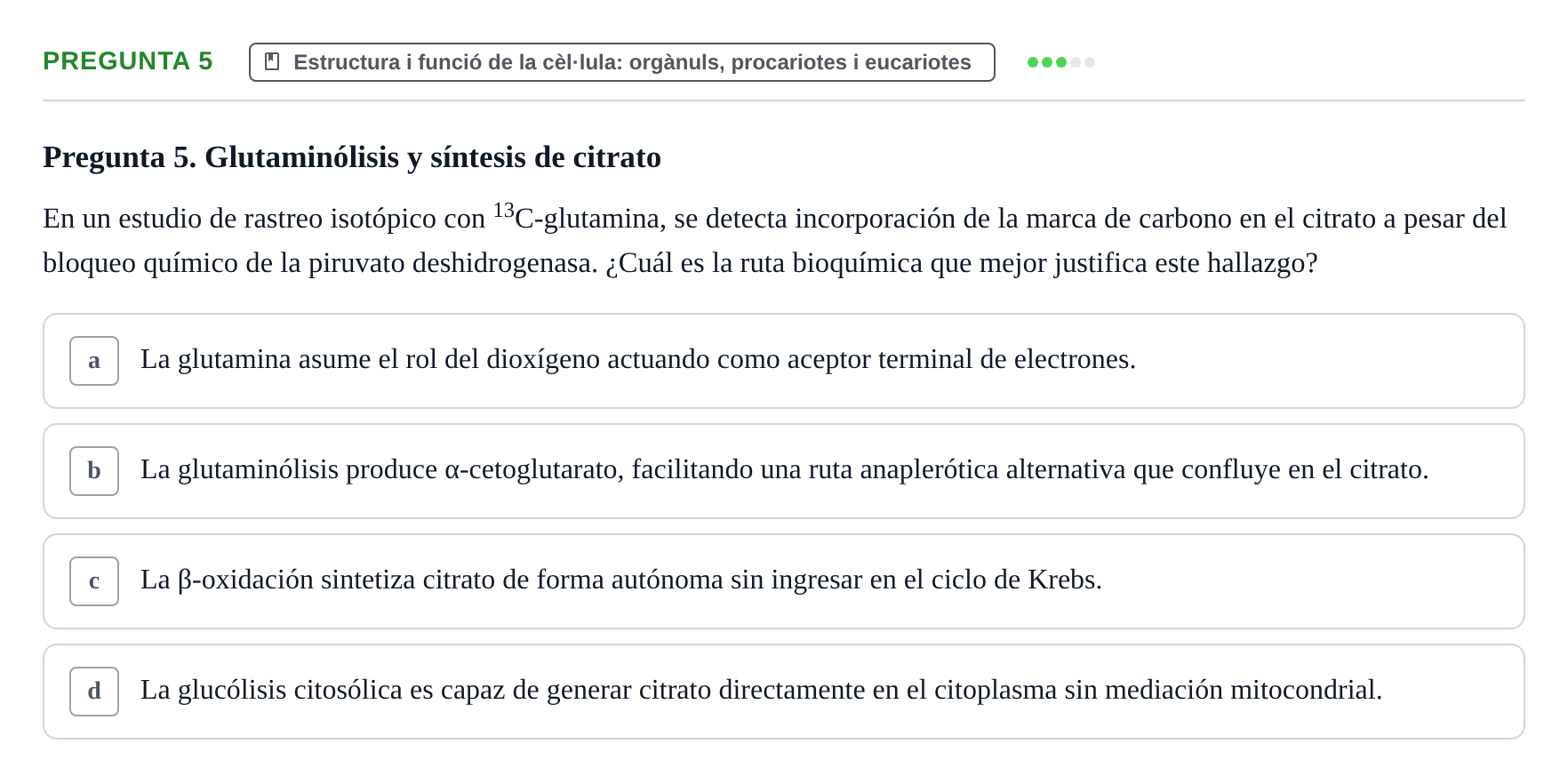 Enunciado: Pregunta 5