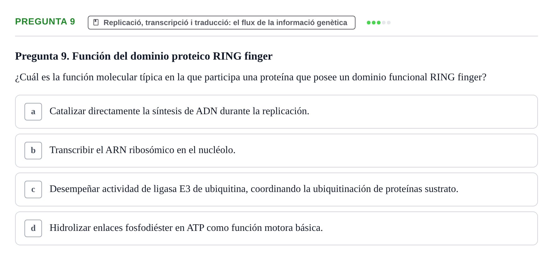 Enunciado: Pregunta 9