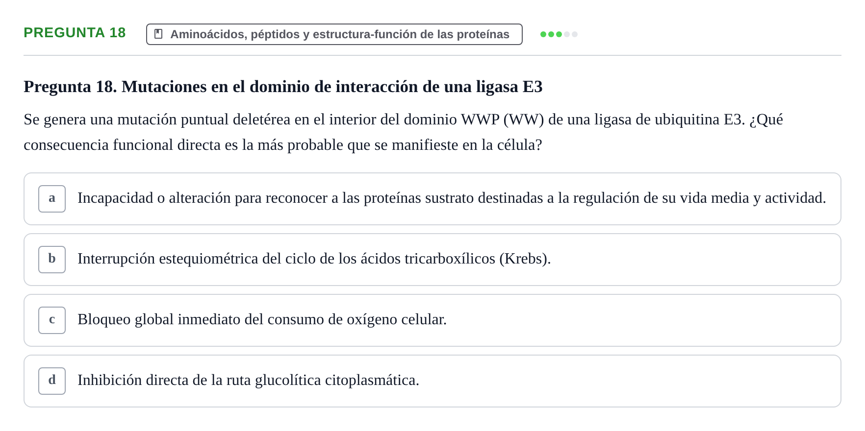 Enunciado: Pregunta 18
