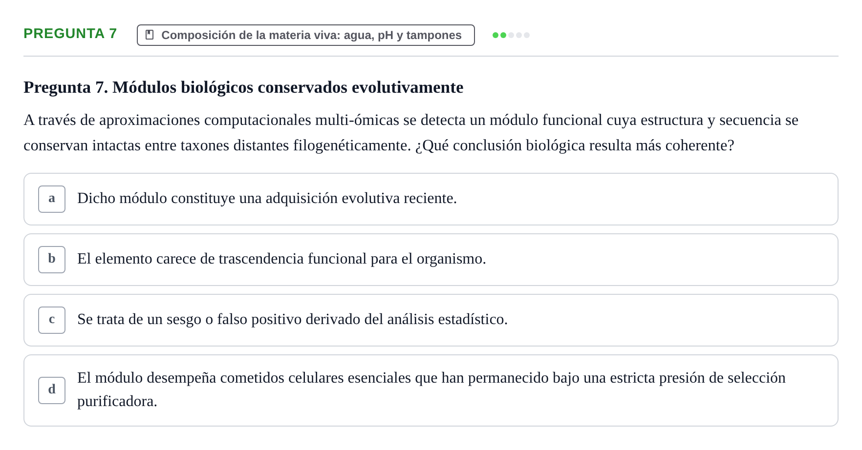 Enunciado: Pregunta 7