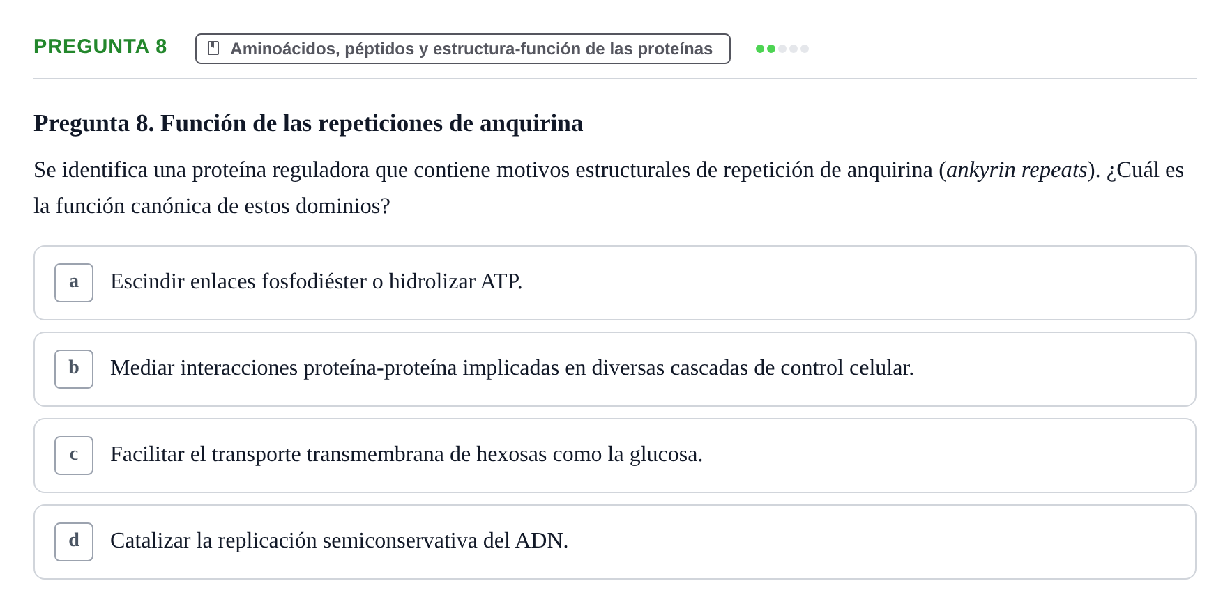 Enunciado: Pregunta 8
