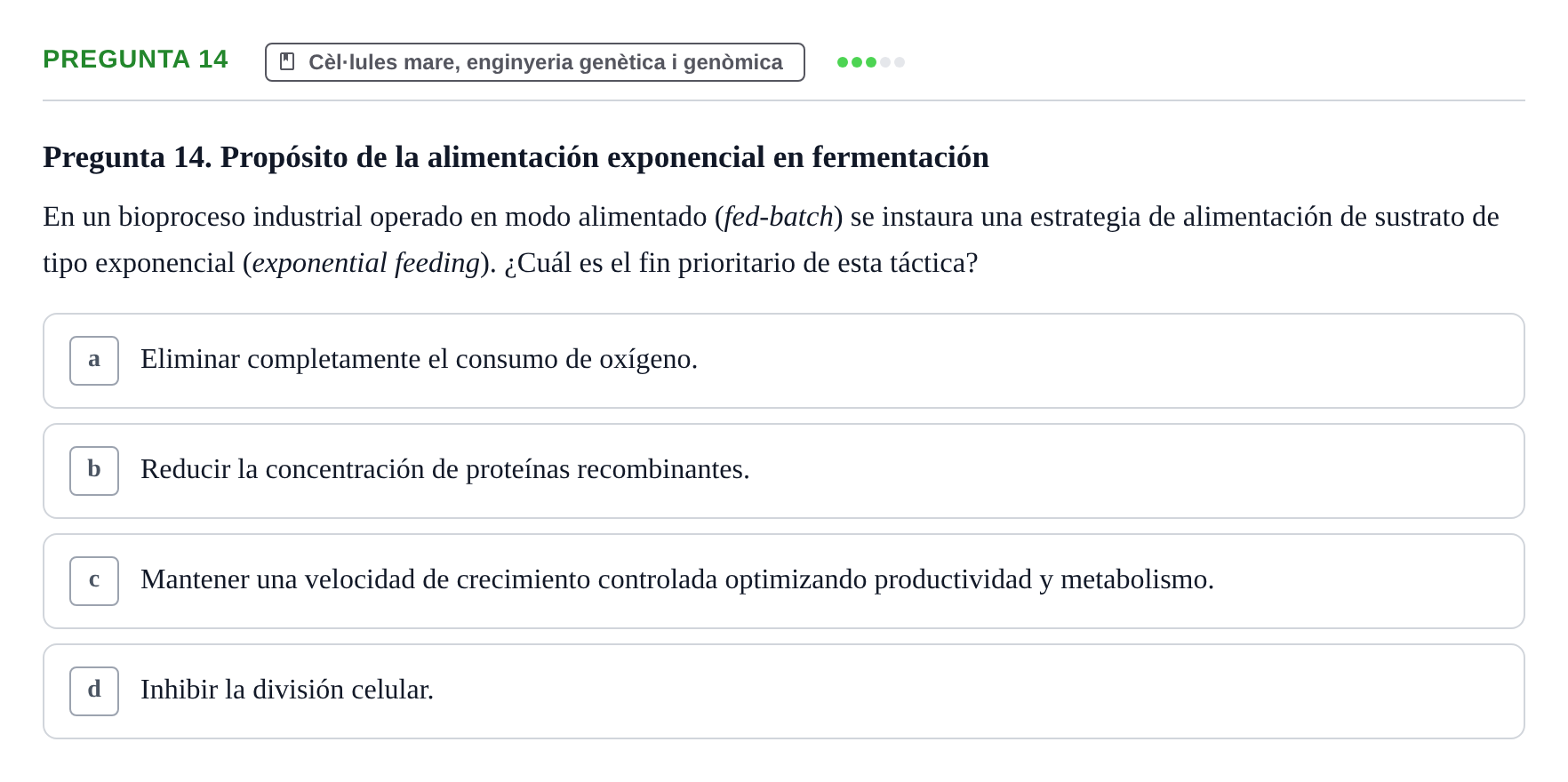 Enunciado: Pregunta 14