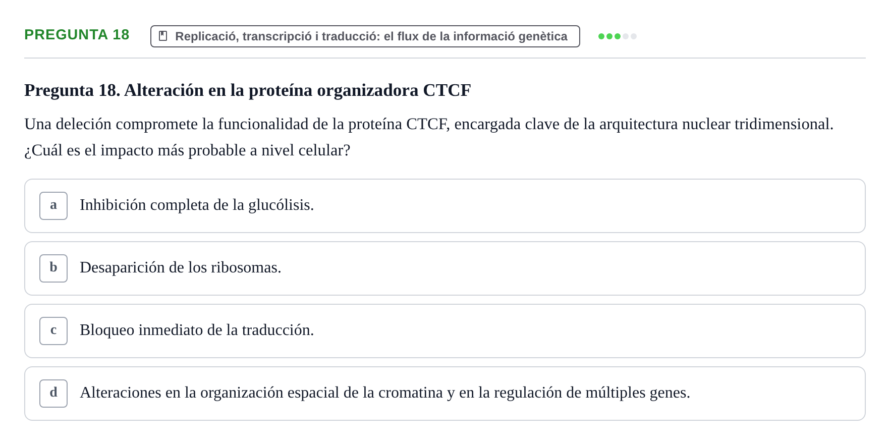 Enunciado: Pregunta 18