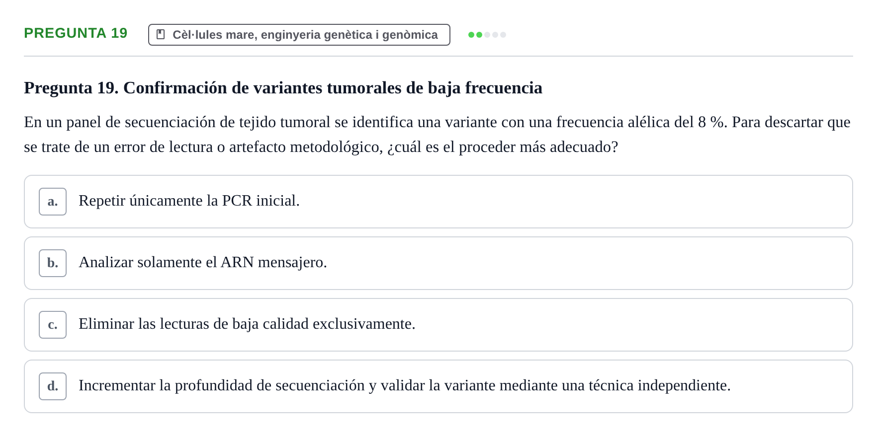 Enunciado: Pregunta 19