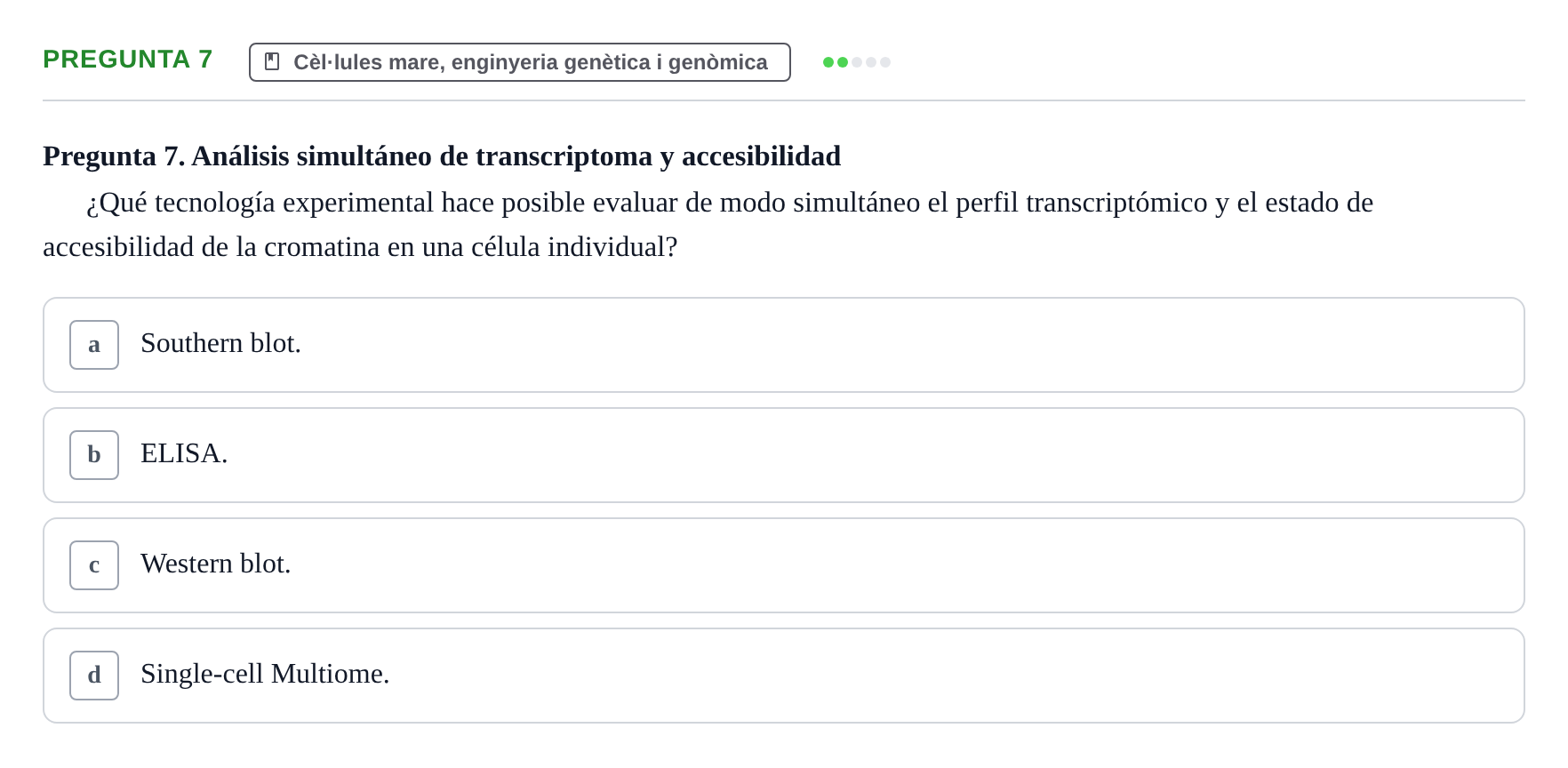 Enunciado: Pregunta 7