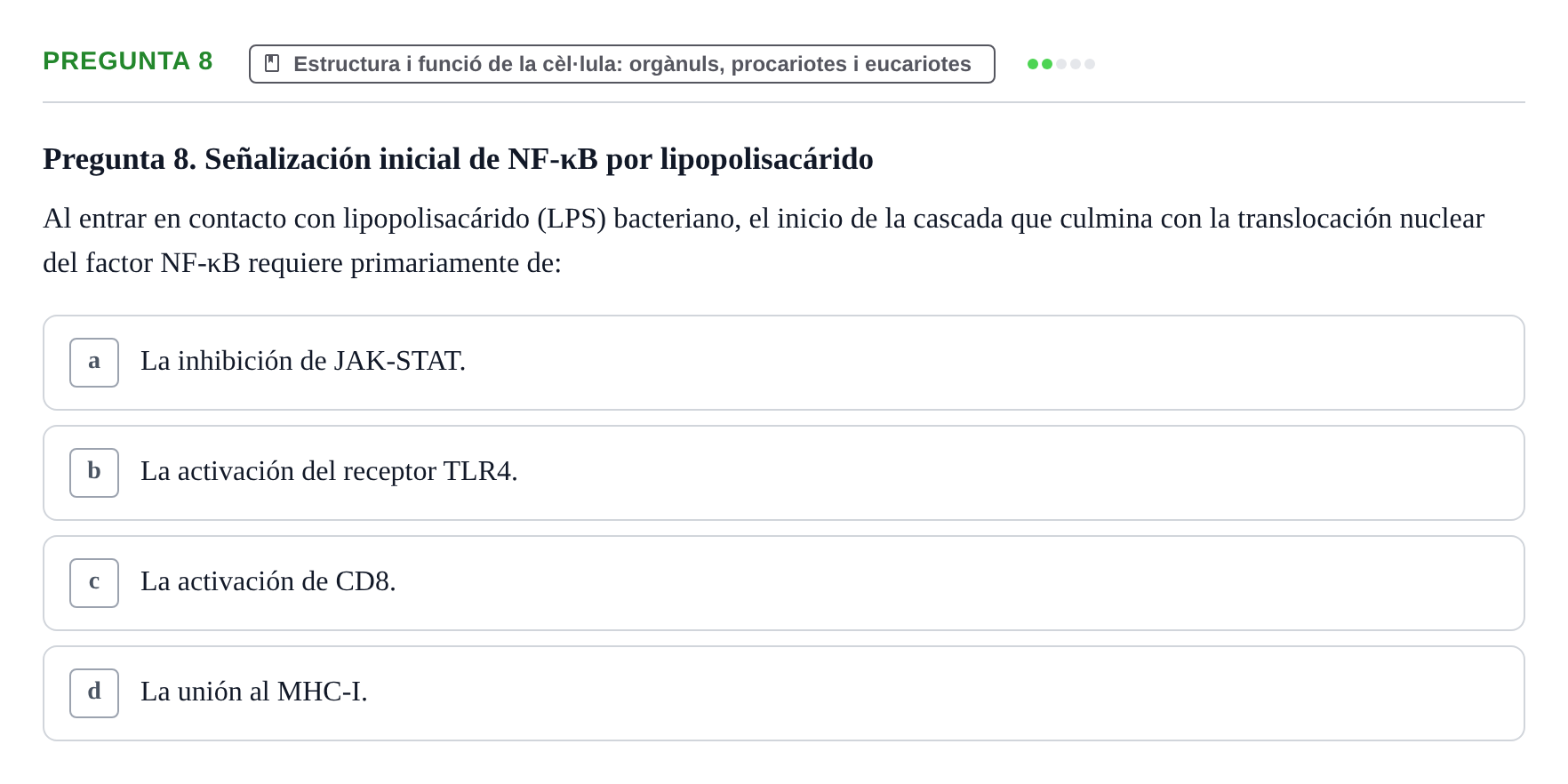 Enunciado: Pregunta 8