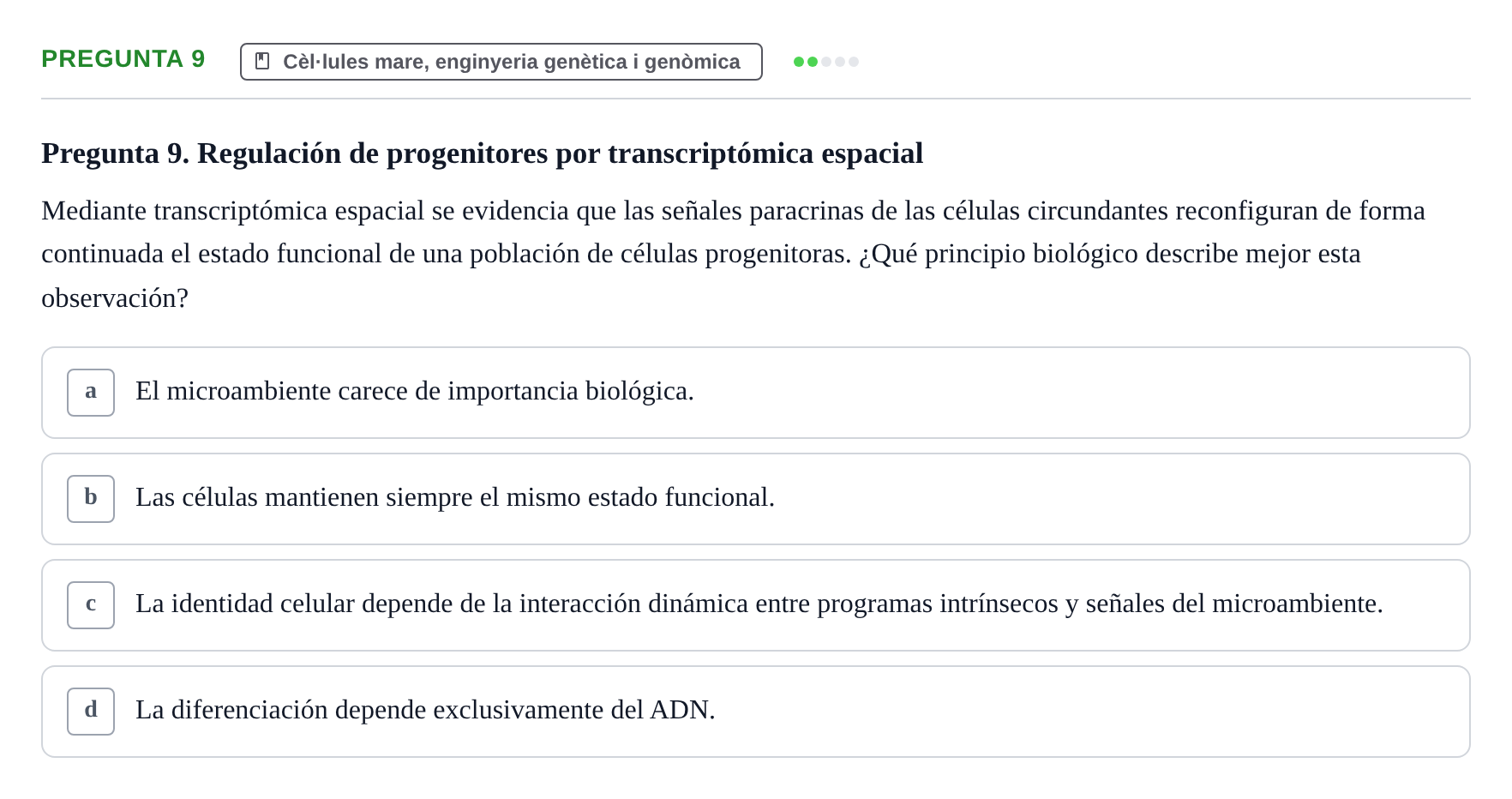 Enunciado: Pregunta 9