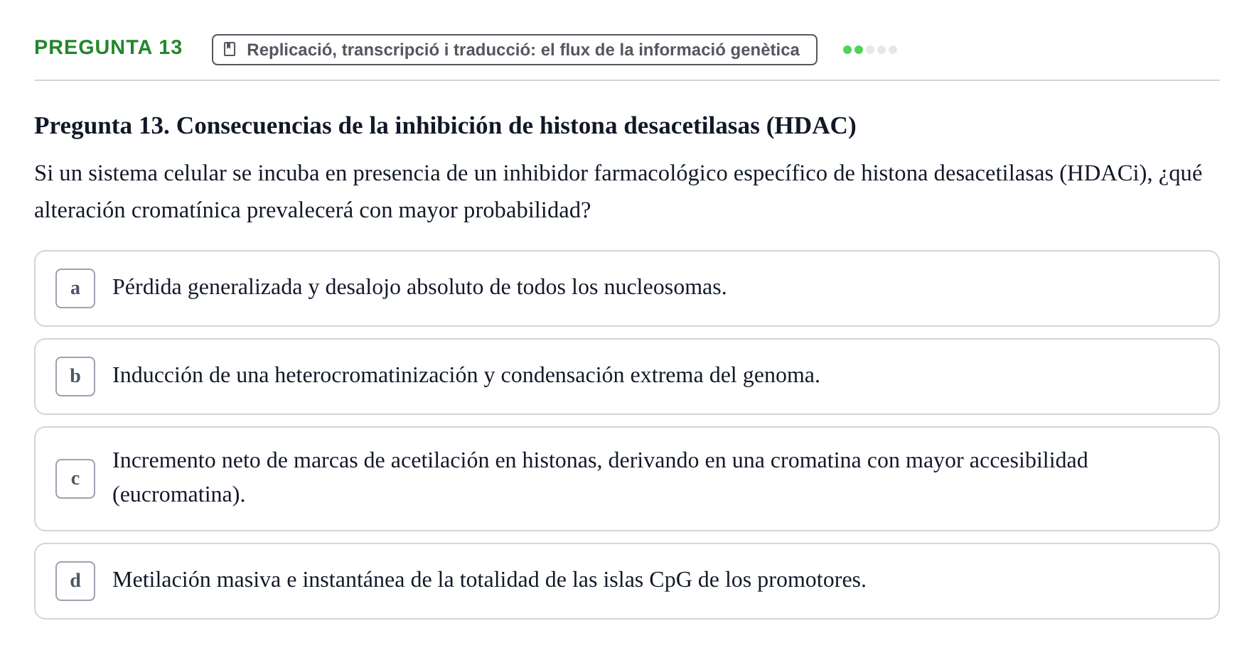 Enunciado: Pregunta 13