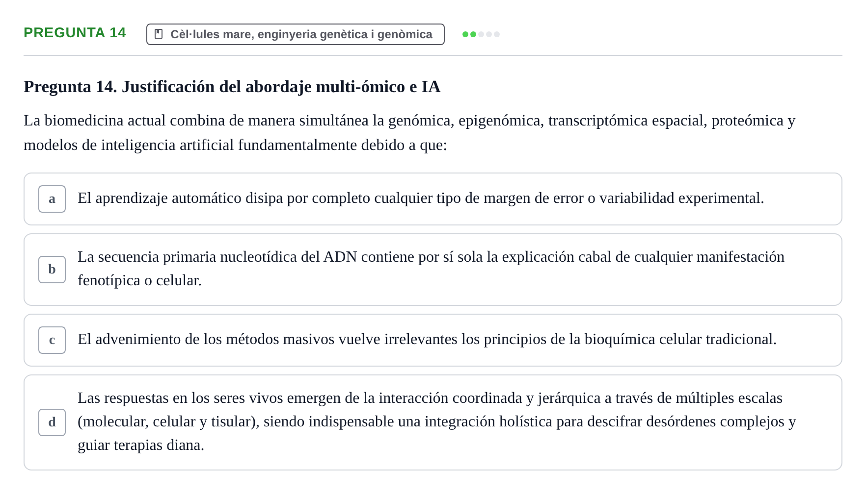 Enunciado: Pregunta 14