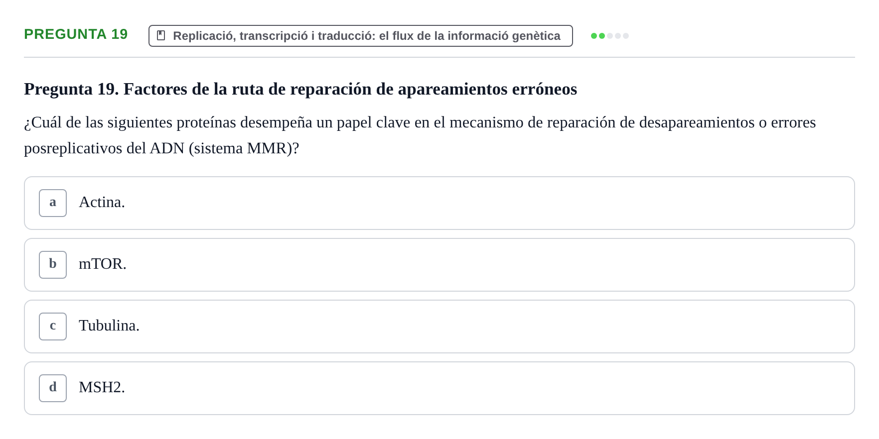 Enunciado: Pregunta 19