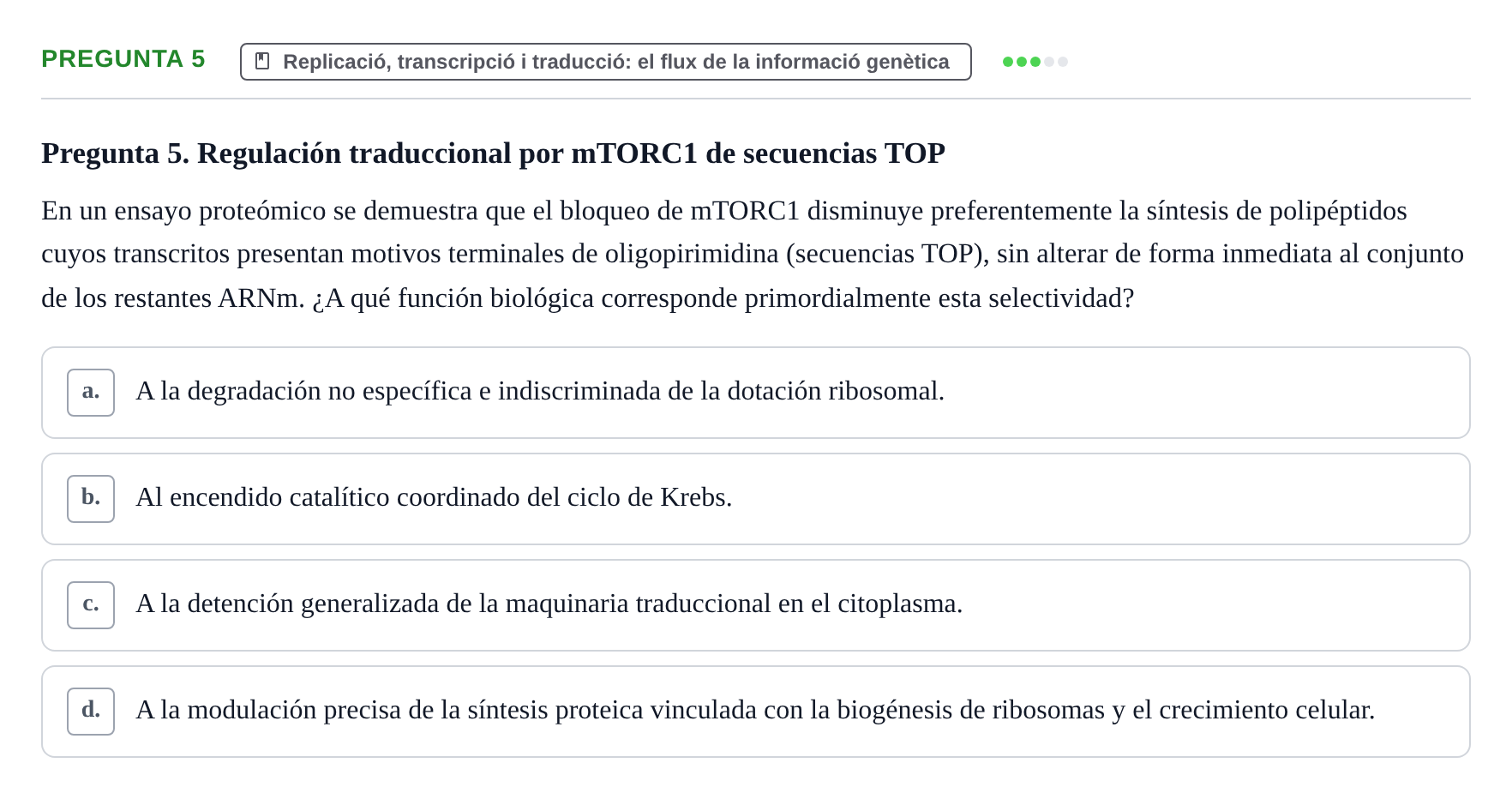 Enunciado: Pregunta 5