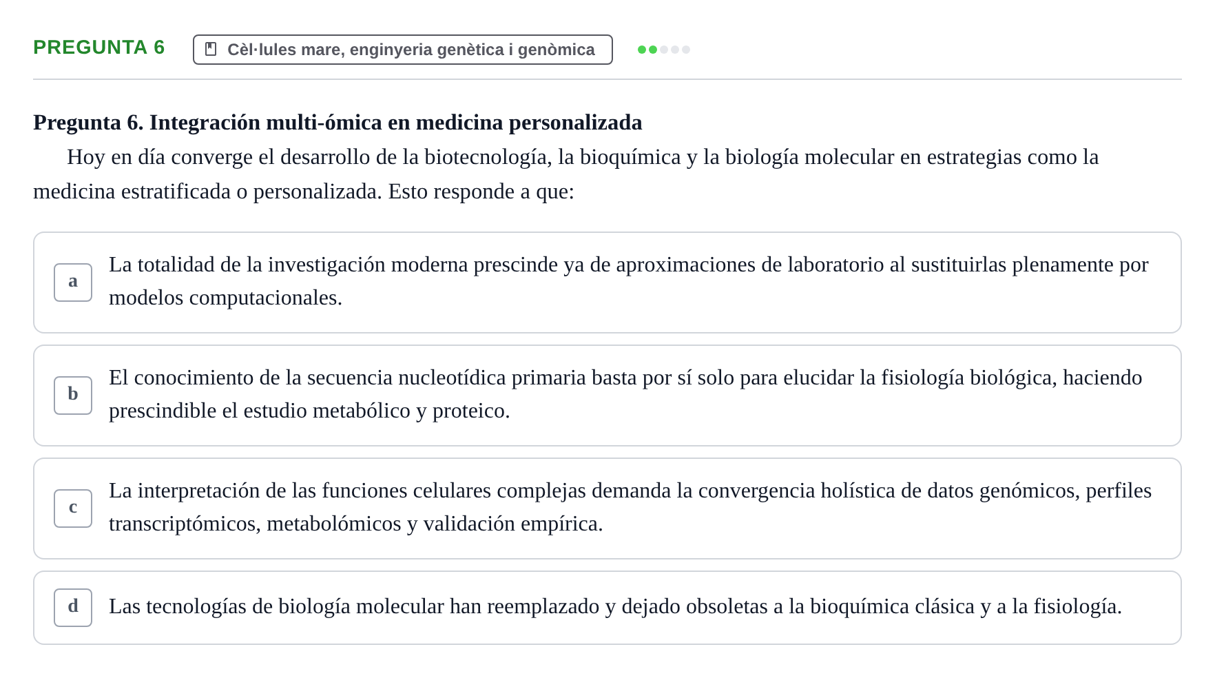 Enunciado: Pregunta 6
