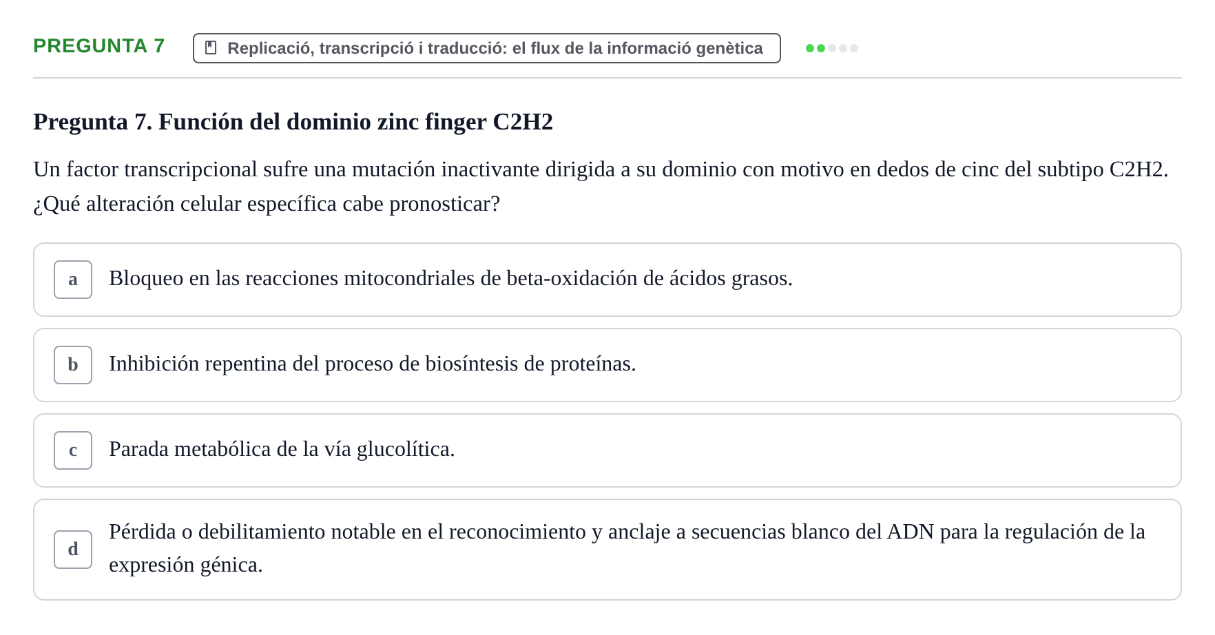Enunciado: Pregunta 7