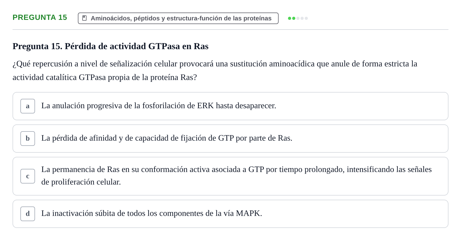 Enunciado: Pregunta 15