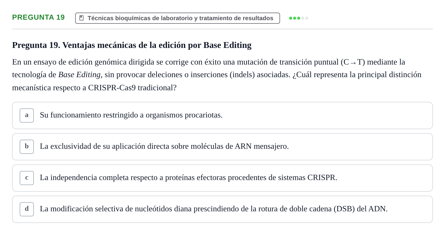 Enunciado: Pregunta 19