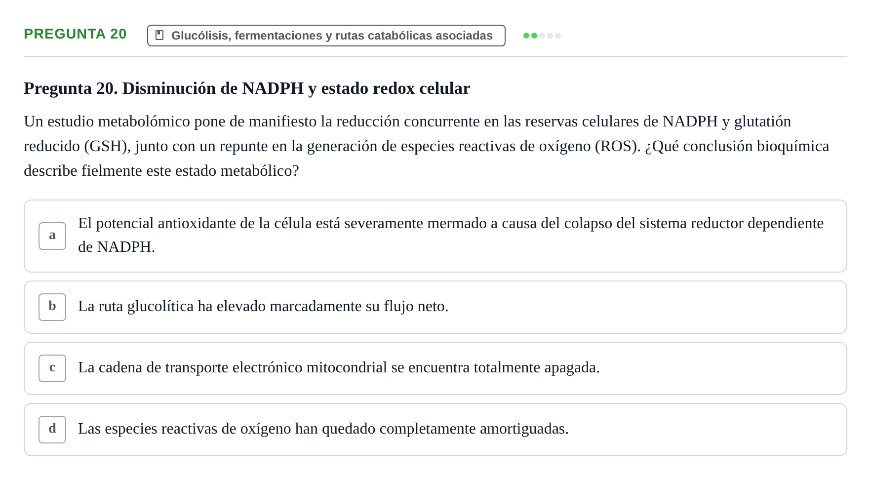 Enunciado: Pregunta 20