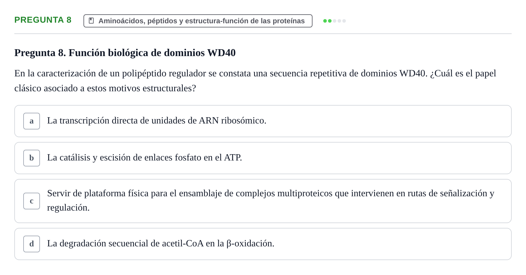 Enunciado: Pregunta 8