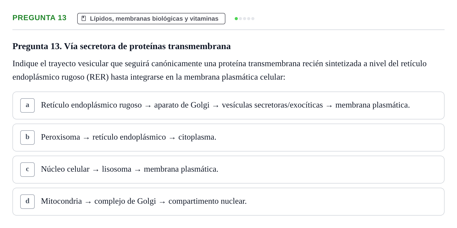 Enunciado: Pregunta 13