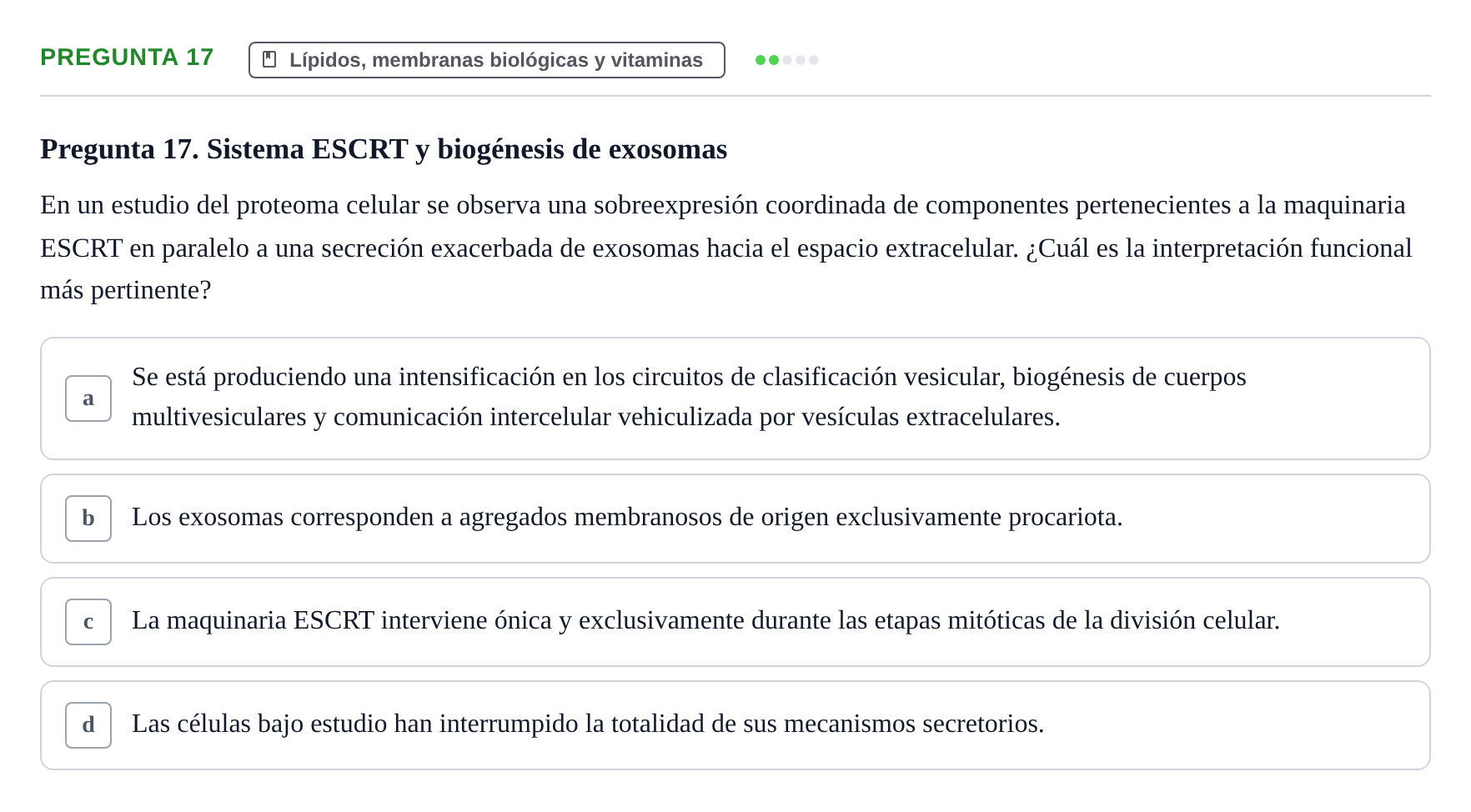 Enunciado: Pregunta 17