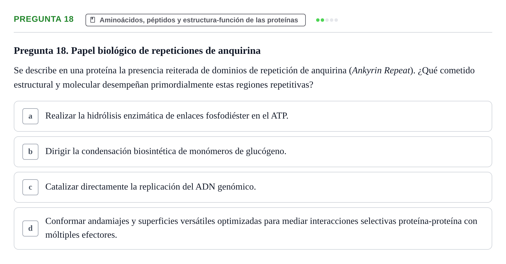 Enunciado: Pregunta 18