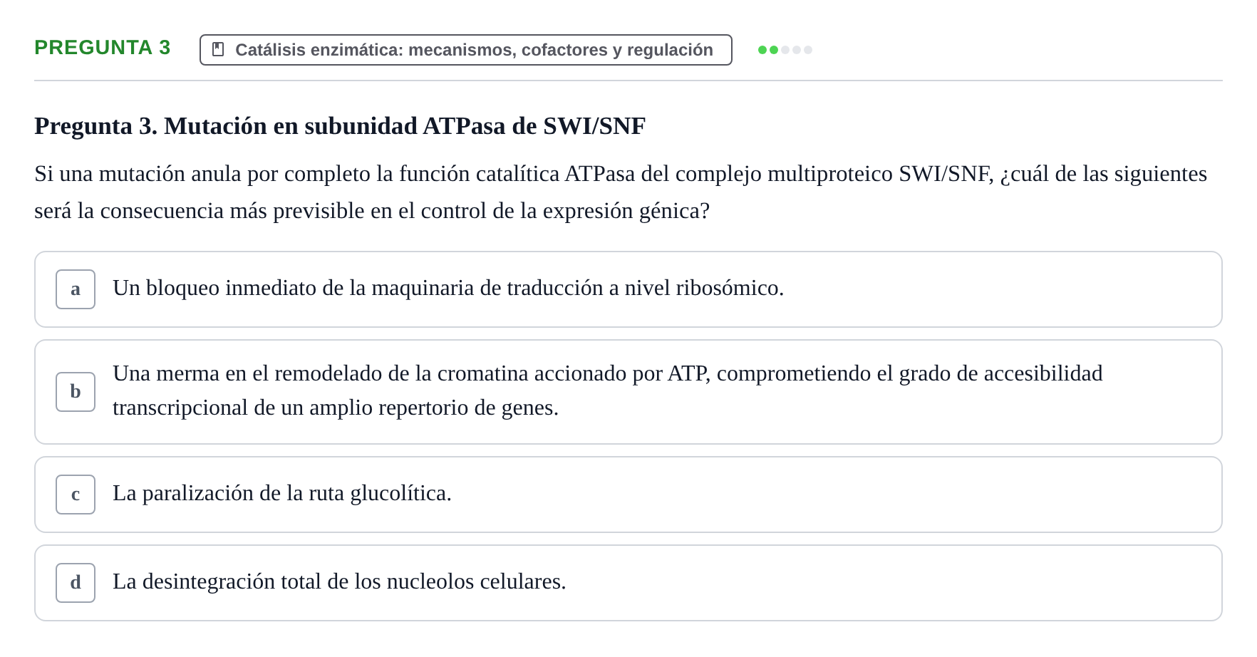 Enunciado: Pregunta 3