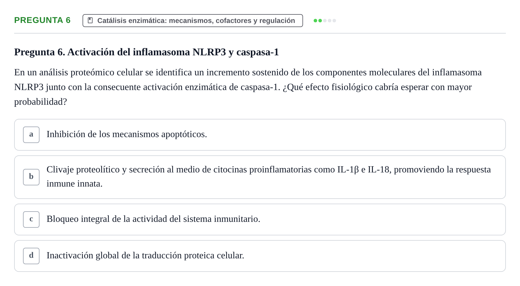 Enunciado: Pregunta 6