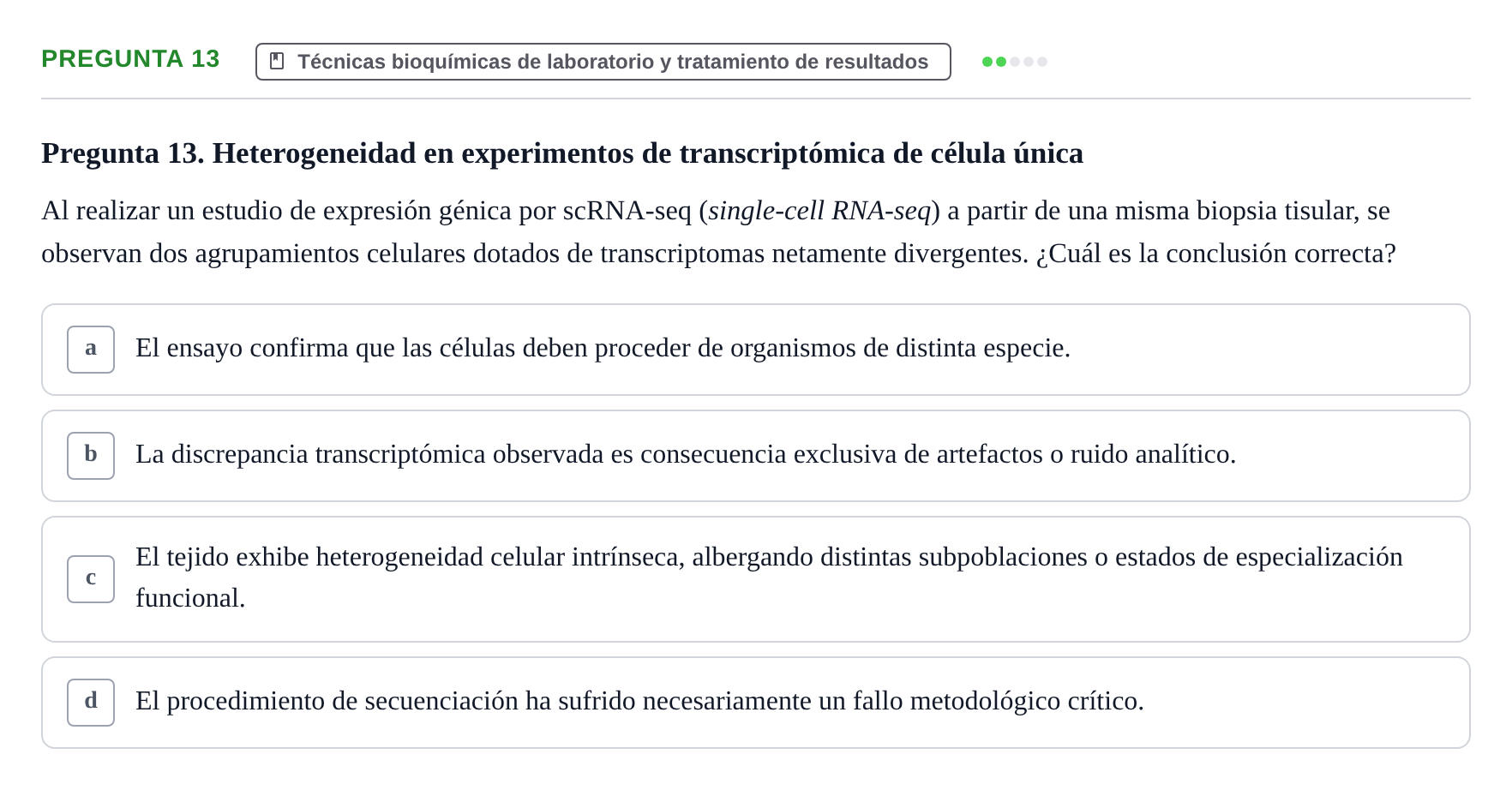 Enunciado: Pregunta 13