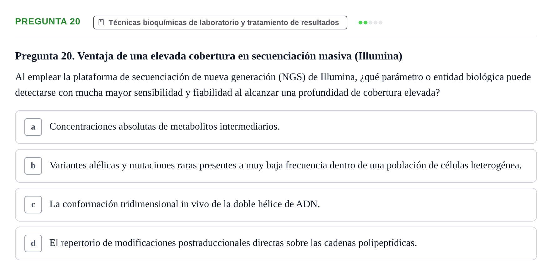 Enunciado: Pregunta 20
