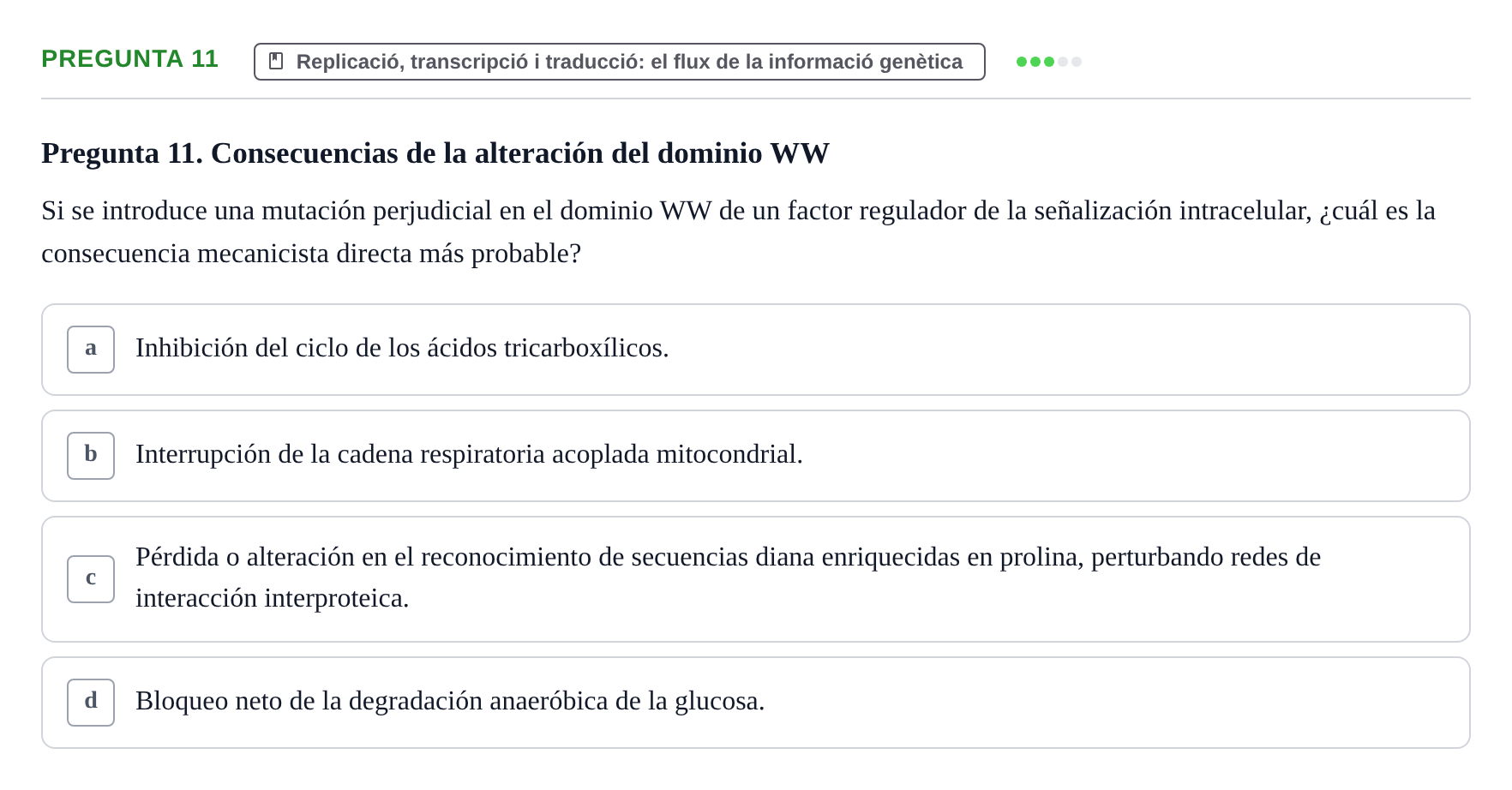 Enunciado: Pregunta 11