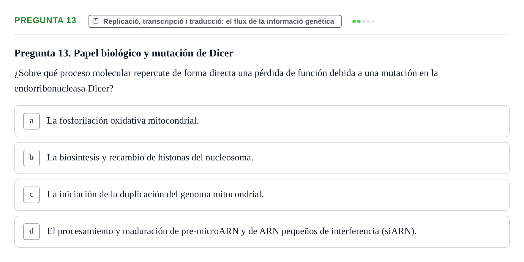 Enunciado: Pregunta 13