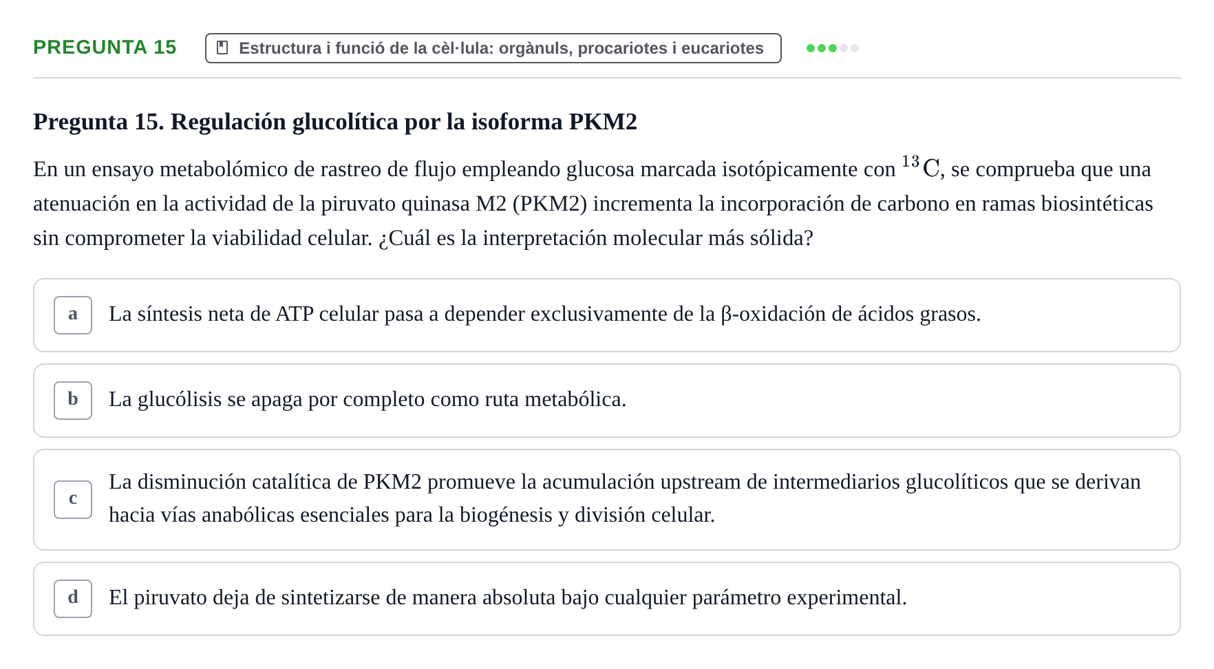 Enunciado: Pregunta 15