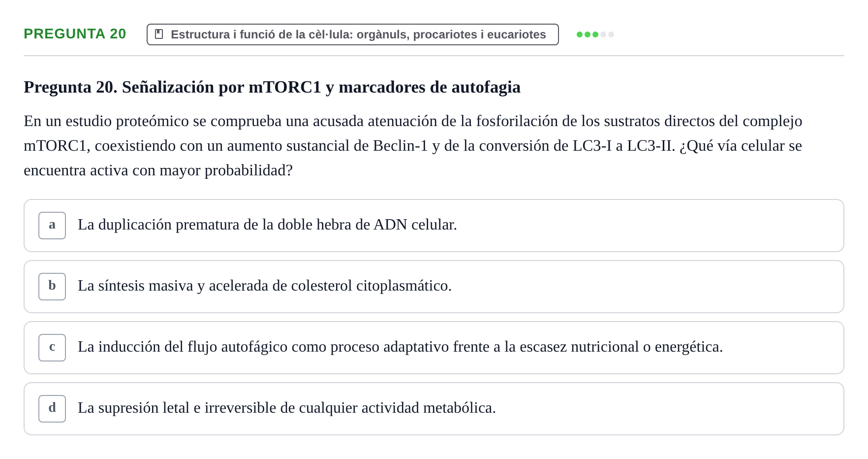Enunciado: Pregunta 20