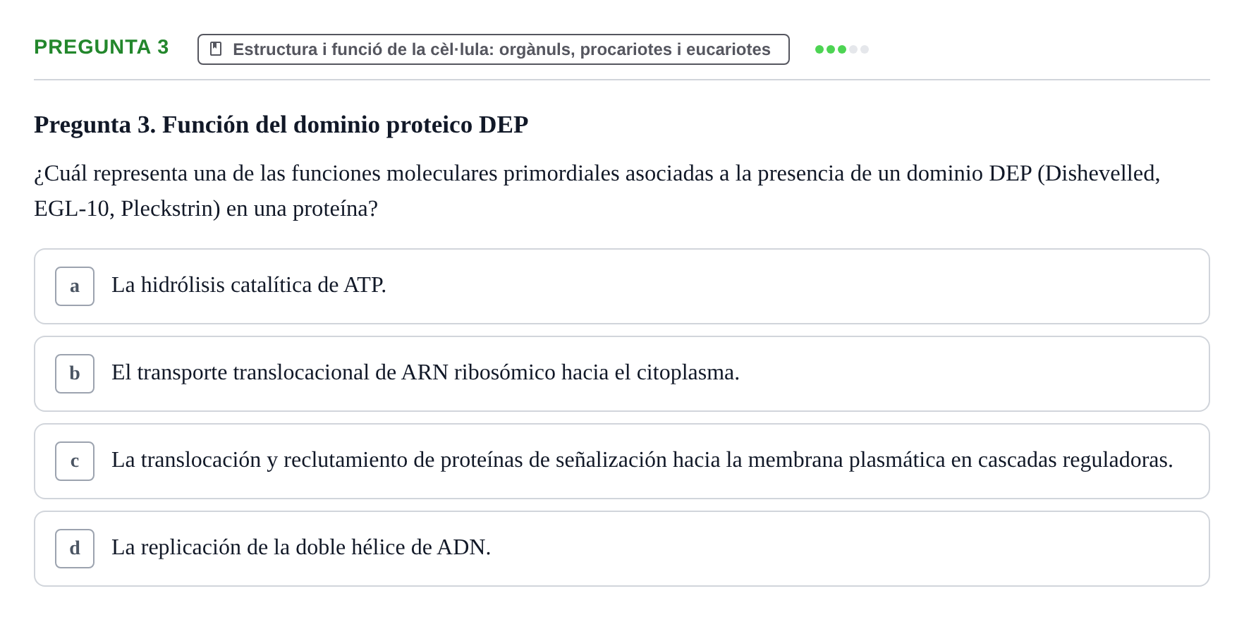 Enunciado: Pregunta 3