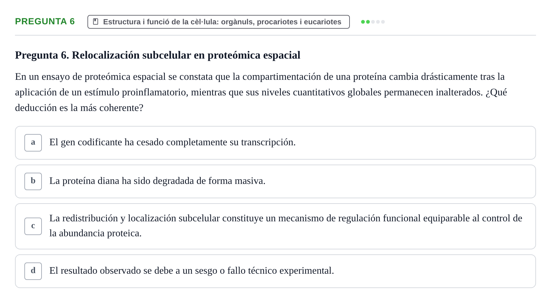 Enunciado: Pregunta 6