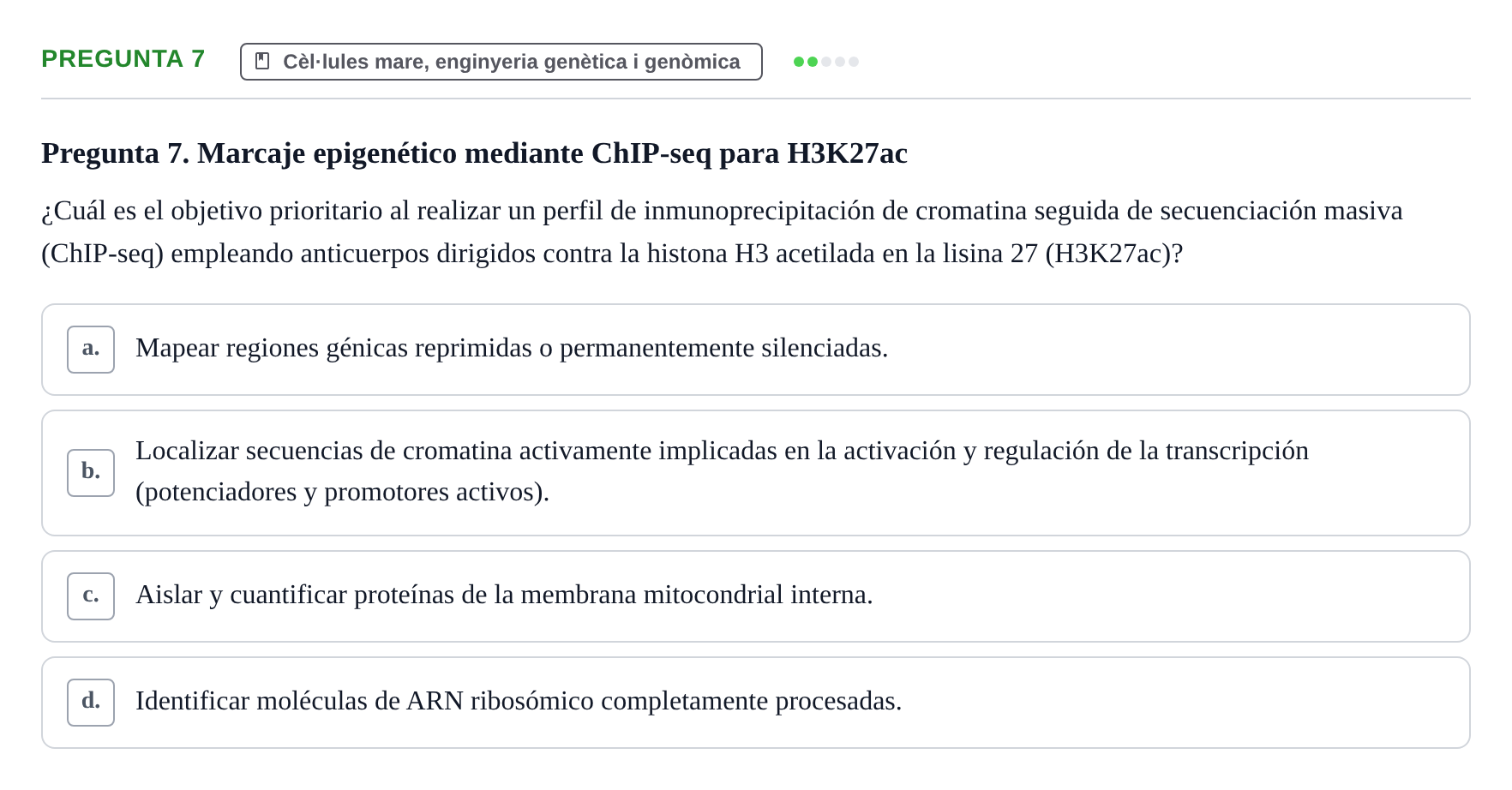 Enunciado: Pregunta 7